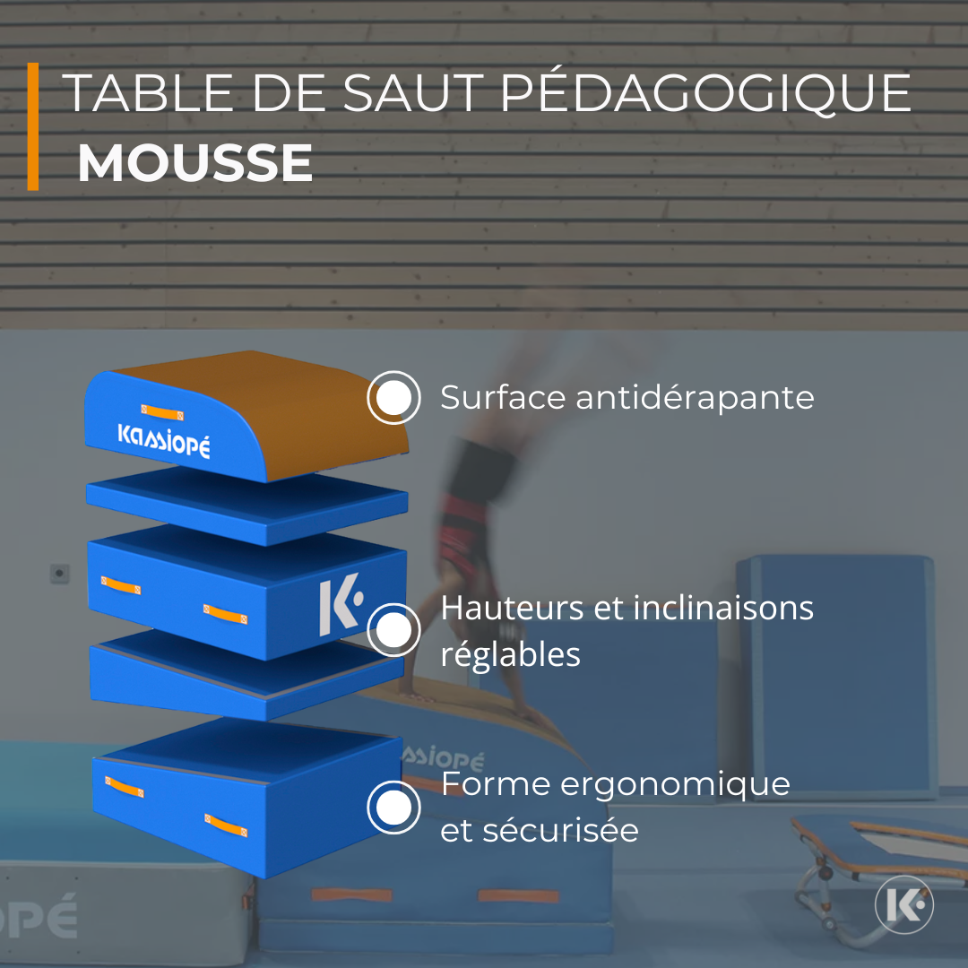 Table de saut pédagogique mousse